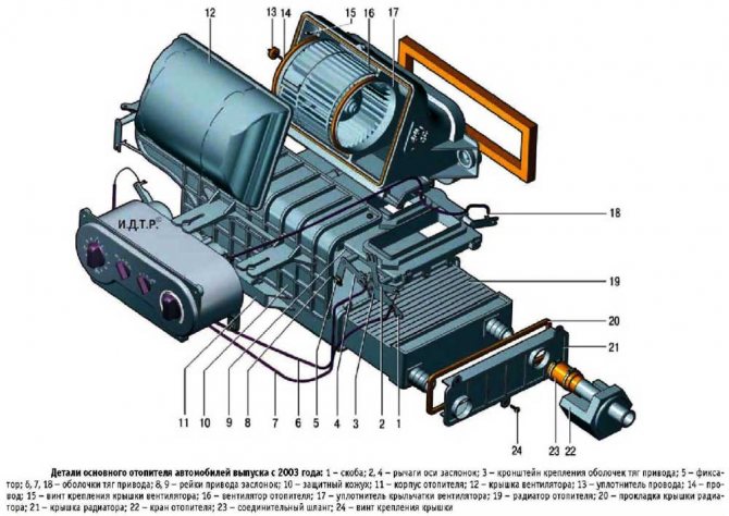 Схема печки Газели