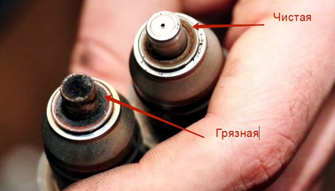 фото чистого и грязного фотсунка